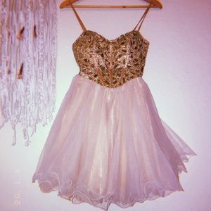 David's Bridal sparkly dress